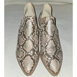 Chinese Laundry Faux Snakeskin Booties 1 1/2" Heels, Metallic Sheen, Size 8